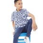 Fluid Boys Printed Short Sleeve Shirt Blue/Navy