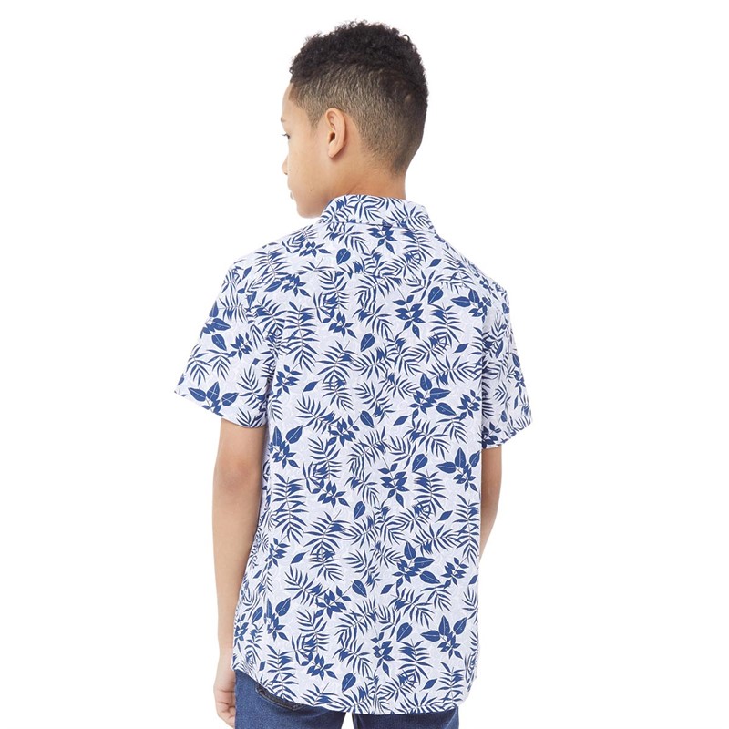 Fluid Boys Printed Short Sleeve Shirt Blue/Navy