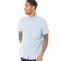 Fluid Mens Cotton Oxford Short Sleeve Shirt Light Blue
