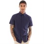 Fluid Mens Cotton Oxford Short Sleeve Shirt Navy