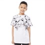 Fluid T-Shirts Marble Print Garçon Blanc