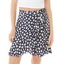 Fluid Womens Floral Print Skirt Navy