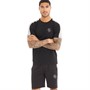 Fluid Mens T-Shirt and Shorts Set Black/Grey Marl