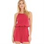 Fluid Womens Halter Playsuit Red