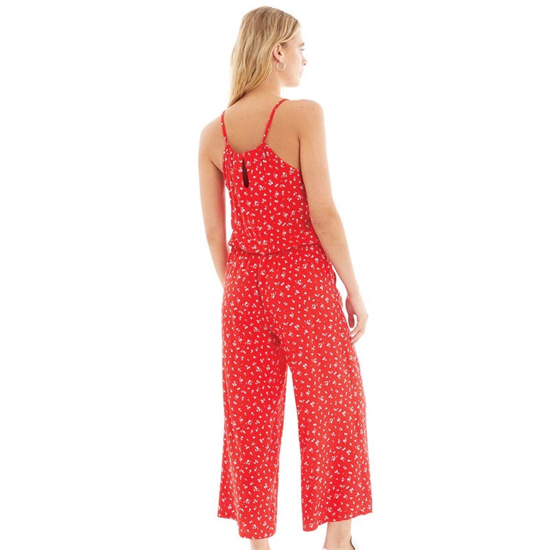 Fluid Womens Jumpsuit Red