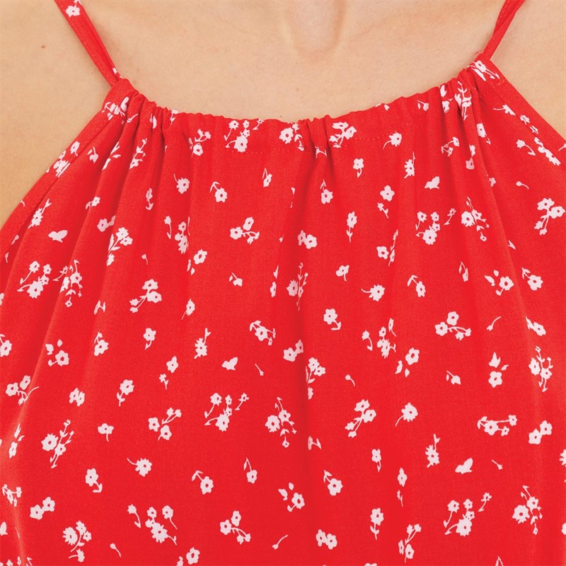 Fluid Womens Jumpsuit Red