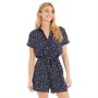 Fluid Womens Button Through Playsuit Navy