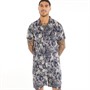Fluid Mens Shirt And Shorts Set Navy/Stone