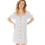 Fluid Womens Spot Button Front Dress White