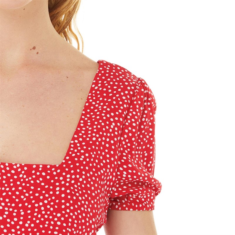 Fluid Womens Tea Dress Red