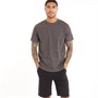 Fluid Mens T-Shirt And Shorts Pyjama Set Black/Grey