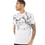 Fluid T-Shirts Marble Ombre Gradient Print Homme Blanc