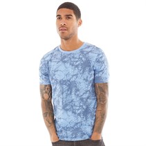 Fluid Herre Batik Print T-shirts Blå
