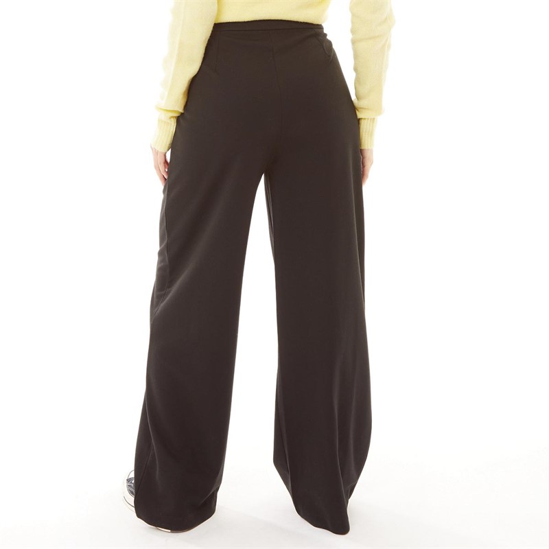 Fluid Womens Wide Leg Trousers Black