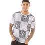 Fluid Mens All Over Print T-Shirt Black/White