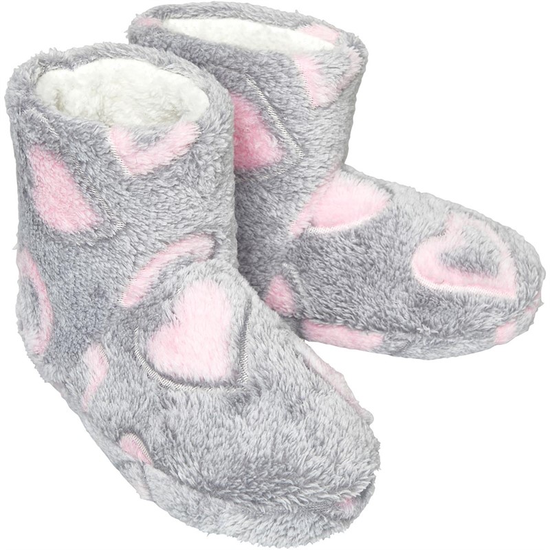 Buy Fluid Girls Heart Print Bootee Slippers Multi