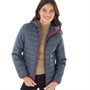 Fluid Womens Hooded Lightweight Jacket With Stuff Sack Charcoal/Pink