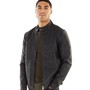 Fluid Mens Faux Leather Jacket Black
