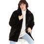 Fluid Womens Faux Fur Coat Black