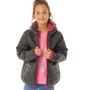 Fluid Girls Hooded Jacket With Stuff Sack Black/Cerise