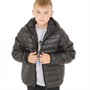 Fluid Junior Hooded Jacket With Stuff Sack Black