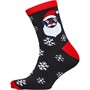 Fluid Mens Santa Novelty Socks Black