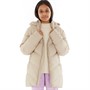 Fluid Girls Chevron Puffer Jacket Taupe