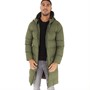 Fluid Mens Longline Hooded Puffer Jacket Olive