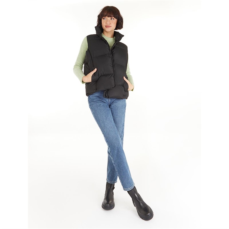 Fluid Womens Shorts Puffer Gilet Black