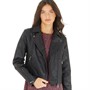 Fluid Womens PU Biker Jacket Black