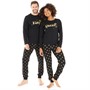 Fluid Womens Matching Queen Pyjama Set Black