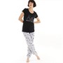 Fluid Womens Hello Bedtime Spot Pyjama Set Multi