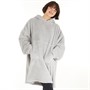 Fluid Womens Oversized Blanket Hoodie Grey