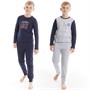 Fluid Boys Two Pack Pyjama Set Navy/Grey