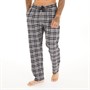 Fluid Mens Woven Check Pyjama Pants Black/Grey