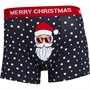 Fluid Mens Novelty Santa Trunks Navy/Multi