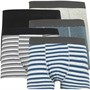 Fluid Mens Plain/Yarn Dyed Stripe Five Pack Boxers Shorts Multi Stripe