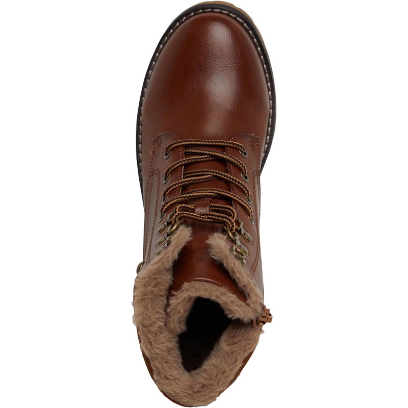 Fluid Womens Lace Up Boots Natural