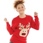 Fluid Girls Rudolf Christmas Jumper Multi