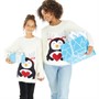 Fluid Girls Penguin Eyelash Sweater Winter White