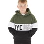 Fluid Boys Collegiate Hoodie Khaki/White/Black