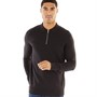 Fluid Mens Zip Collar Sweater Black