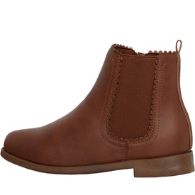 girls brown chelsea boots