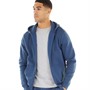 Fluid Mens Zip Through Fleece Hoodie Dark Denim