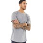 Fluid Mens Longline T-Shirt Dark Grey Marl