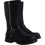Fluid Girls Chunky Sole Zip Knee Boots Black