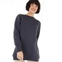 Fluid Womens Crew Neck Longline Sweatshirt Ombre Blue