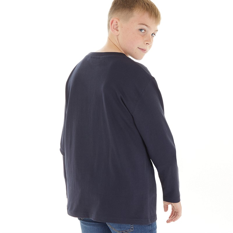 Fluid Boys Long Sleeve Top Navy