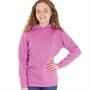 Fluid Girls Longline Plain Hoodie Purple