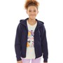 Fluid Girls Junior Basic Zip Through Hoodie Navy